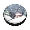 thumbnail image 3 of Gaeub Watercolor Winter Landscape For Christmas 14-17in Tire Cover, Spare Tire Cover, for Camper Caravan, Trailer, Car, Truck, SUV, Jeep - 16 inch, 3 of 9