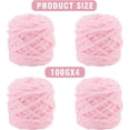 thumbnail image 2 of Knitting Wool Yarn 4 x 100g Multi-Colored Knitting Yarn for Crochet, Soft Chunky Yarn, Light pink, 2 of 5