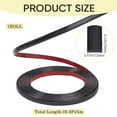 thumbnail image 2 of 16.54Ft x 0.47in Molding Trim Peel and Stick Black Flexible Self Adhesive Waterproof Wall Mirror Corner Round Edge Tile Trim Ceiling Countertop, 2 of 9