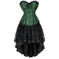 thumbnail image 1 of VEKDONE Retro Medieval Ball Puffy Skirt Set for Women Ruffled Lace Bow Tie Corset Steampunk Long Dresses S,M,L,XL,XXL,XXXL, 1 of 4