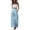 *Blue, variant on ClodeEU Women's High Waisted Linen Blend Pants with Pockets ,Casual Long Trousers Blue,Women's Plus L