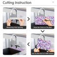thumbnail image 5 of Yayeee Faucet Mat for Kitchen Sink 30" Diatomite Long Splash Guard Pad, Purple Butterfly Pattern, 5 of 7