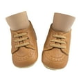 thumbnail image 3 of FAOWME Baby Shoes Summer 0 1 Year Old Baby Shoes Casual British Style Walking Shoes Brown 6-12 Months, 3 of 7