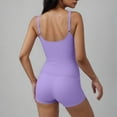 thumbnail image 4 of UPPADA Womens Two Piece Tankini Set Solid Spaghetti Straps Swimsuits with Brief Tummy Control Modest Bathing Suits Full Coverage 2 Piece Beachwear Sport Swimsuits for Women Purple,Xl, 4 of 8
