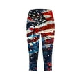 thumbnail image 5 of qelini American Flag Leggings for Women Plus Size July 4th Capris Pants Elastic Waist Print Ankle Pants, 5 of 5