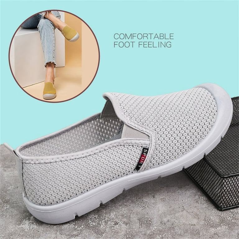 sneakers for Women Ladies Shoes Lightweight Comfortable Shoe Cover Foot Flat Work Shoes Sneakers Non Slip Casual Running Shoes Mesh Dress Sandals for
