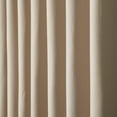 thumbnail image 3 of Quality Home Wide Width Linen Look Moka Room Darkening Grommet Curtain 100"W X 96"L - Beige (Single Panel), 3 of 3