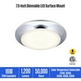 thumbnail image 4 of Westinghouse Lighting Westinghouse 7-3/8-Inch Dimmable ENERGY STAR LED Indoor/Outdoor Surface Mount Wet Location Chrome (New Version), 4 of 5
