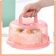 thumbnail image 3 of IMossad Cake Carrier with Lid and Handle, Multipurpose Cake Stand Fits 10 inch Cake, Cupcake Containers for 7 Cupcakes,Cake Holder Serves as Section Serving Tray, Portable Cheesecake Container, 3 of 4