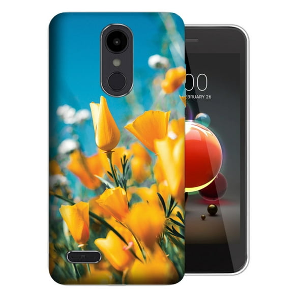 MUNDAZE LG Aristo 3 / 2 / Tribute Dynasty / Zone 4 Yellow Flowers Design TPU Gel Phone Case Cover