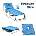 thumbnail image 3 of BLACK JAGUAR Outdoor Folding Beach Chaise Lounge Chair Adjustable Camping Recliner Blue, 3 of 9