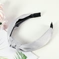 thumbnail image 6 of Unique Bargains Silk Knotted Headband Hairband for Women 1.2 Inch Wide Gray, 6 of 7