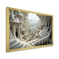 thumbnail image 2 of Designart "Architectural Fantasia Surreal Fractal VII" Landscapes Framed Wall Art Decor - Traditional White Surrealism Landscape Bedroom Framed Canvas Wall Art, 2 of 6