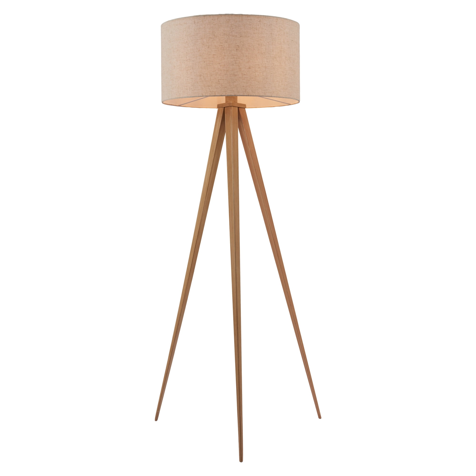 Imperial Floor Lamp Beige & Natural Floor Lamp, Modern Style, Works with dimmer (Dimmer Not Included), PVC, Lighting Floor Lamps
