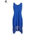 thumbnail image 3 of PULLIMORE Summer Dresses for Women 2022 Casual Sleeveless Tassel Sundress Boho Beach Dress (L, Blue), 3 of 8