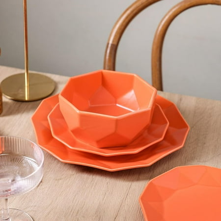 

Ceramic tablewarelain Jamie Porcelain Dinnerware Set 16-Piece Service for 4 Yellow
