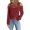 Red, variant on Conairie Cold Shoulder Shirt For Womens Solid Loose Long Sleeve Tunic Tops Comfy Work Tee Pullover Outfits Black L