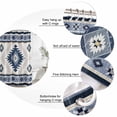 thumbnail image 6 of Blue Beige Boho Waterproof Fabric Shower Curtain,Vintage Ethnic Tribal Southwestern Waterproof Fabric Shower Curtain for Bathroom Curtains Bathtubs Hotel Shower Curtains with 12 Hooks Small 36x72in, 6 of 8