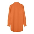 thumbnail image 5 of Valueadd Women's Long Sleeve Shirts Solid Color Tops Long Loose Thin Shirts Blouses Tops Plus Size, 5 of 5