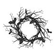 thumbnail image 2 of Halloween Front Door Wreath 45cm Backdrop Handmade Artificial Twig Wreath Spooky without light, 2 of 8