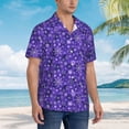 thumbnail image 2 of Lsque New Year Snowflakes pattern Hawaiian Shirt for Men, Unisex Summer Beach Casual Short Sleeve Button Down Shirts-XX-Large, 2 of 9