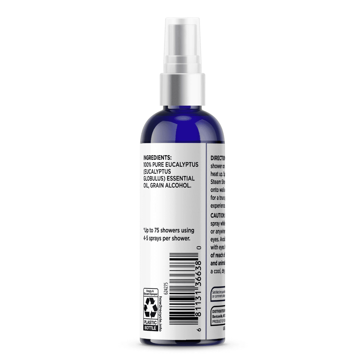 Equate Steam Shower Vapor Liquid Spray for Sinus Decongestant, Eucalyptus, 2 fl oz