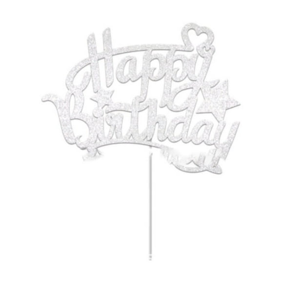 Lloopyting 10*Birthday Cake Inserts, 10*Paper Sticks, 10*Glue Clearance! Birthday Cake Insert H Cake Decorating Kit Cake Decorating Supplies,Kitchen Decor,Kitchen Essentials,Kitchen Gadgets