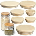 thumbnail image 2 of Ludlz Reusable Pine Wooden Cover Lids with Silicone Seal Ring for Candle Cup Glass, 2 of 2