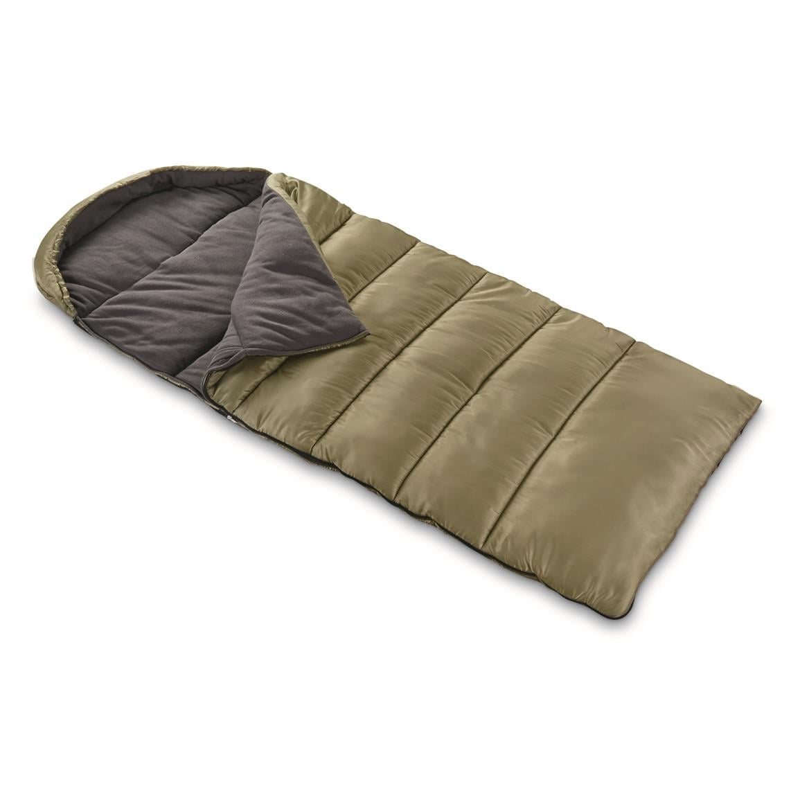 Guide Gear Fleece Lined Hooded Sleeping Bag, 0°F Guide Gear Sportsman\u0027s Guide Logo Hoodie; Outdoors Sweatshirt for