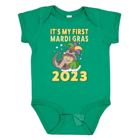 

Inktastic It s My First Mardi Gras 2023 Gift Baby Boy or Baby Girl Bodysuit