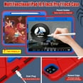 thumbnail image 4 of ELEHOLD Kids Friendly Case for iPad Pro 11 Inch 2022/2021/2020/2018/Air 4 /Air 5, Heavy Duty Shockproof Rugged Protective Case with Pencil Holder Foldable Kickstand for Boys Children,Red+Blue, 4 of 8