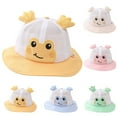 thumbnail image 7 of Xfvqtps Toddler Bucket Hat Cute Animal Frog Design Wide Brim Mesh Sunshade Sun Protection Breathable Soft Outdoor Sun Hat for 1-4 Years Beige, 7 of 7