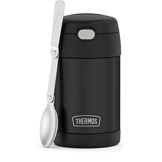 Tarro de Alimentos THERMOS 473 ml con Cuchara Negro Mate