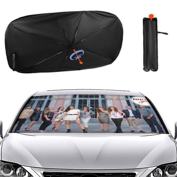 Arkadaşlar Sombrilla Solar para Auto - Protector de Parabrisas Plegable | Cortina Solar Delantero | Bloqueo UV y Aislamiento de Calor 133x73cm