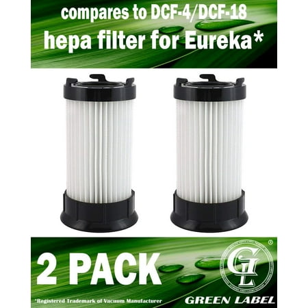 - 2 Pack for Eureka Type DCF4/DCF18 Filter for 4700 and 5500 series Eureka Upright Vacuum Cleaners. Compares to DCF-4, DCF-18, 63073C, 62132, 63073, 3690, 18505. Genuine Green Label Product.