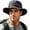 Dark Gray, variant on Bpyeka Men's Vintage Tactical Wide Brim Boonie Hat, Foldable Adjustable Chin Strap Outdoor Hiking Fishing Sun Bucket Hat Free Size