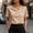 Beige, variant on Molidfa Women's Top Short Sleeve Crew Neck Stretchable Casual Regular Pullover Drop Shoulder Casual Tops Set-In