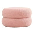 thumbnail image 1 of Vanity Stool, Lambswool Fabric, Ottoman, Padded Seat Foot Rest Stool, 1 of 7