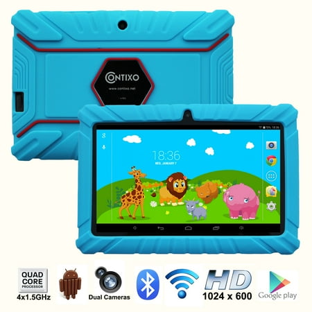 Contixo 7” Kids Tablet K2 | Android 6.0 Bluetooth WiFi Camera for Children Infant Toddlers Kids Parental Control w/Kid-Proof Protective Case (Best Camera For Android Tablet)