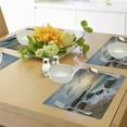 thumbnail image 4 of Ambesonne Ocean Place Mats Set of 4, Seascape Sunrise Waves, Standard Size, Brown Blue Yellow, 4 of 6