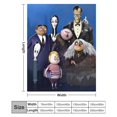 thumbnail image 3 of Manta de franela cálida y acogedora de la familia Addams para sala de estar, dormitorio, cama, sofá, camping, viajes, mantas de vellón para todas las estaciones, regalos para niños, niñas, niños y, 3 of 8