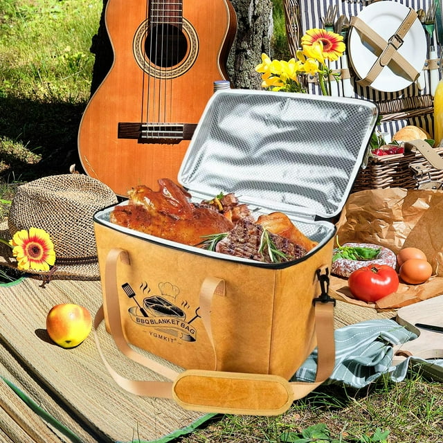 para barbacoa para reposar carne, bolsa aislante para barbacoa, , portátil, reutilizable, para camping, parrilla, picnic al libre