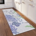 thumbnail image 2 of Addison Rugs Indoor/ Outdoor Surfside Coral Reef Washable Rug New Blue - 2'3" x 7'6", 2 of 5