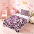 thumbnail image 3 of meiyoeat Glitter Leopard Print Letter C Twin Sheet Sets, Girls Teens, Pink Sparkle Monogrammed Bedding, 3pcs, 1 Flat Sheet, 1 Fitted Sheet and 1 Pillowcase, 3 of 6