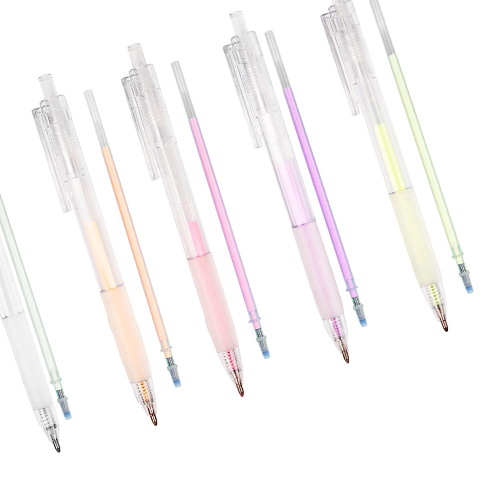 6 Pieces Quick Dry Press Pen with Refills Birthday Gifts DIY Diary Accs Coating Width 1mm Dot Glue for Scrapbooking Flyers Posters