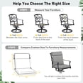 thumbnail image 3 of Aoodor 4Pcs Outdoor Dining Chair Cushion Set, 37” x 20” x 2.8”, Gray, 3 of 8