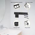 thumbnail image 5 of FlkwoH Secador De Pelo Baño Almacenamiento En Rack Accesorios Titular Organizador Conjunto Y Plancha De Pelo Accesorio De Montaje En Pared De Aluminio Profesional, Estante Con Agujeros Para Plata NegroA, 5 of 5