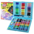 thumbnail image 1 of Hukapapa Art Supplies, paquete de 150 juegos de arte, juegos de dibujo, kits de arte de pintura, suministros de arte para niñas, caja de arte de regalo creativa para niños, niñas, niños y adultos, 1 of 7