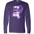 thumbnail image 3 of Inktastic I Wear Purple For My Mom Lupus Awareness Long Sleeve T-Shirt, 3 of 5