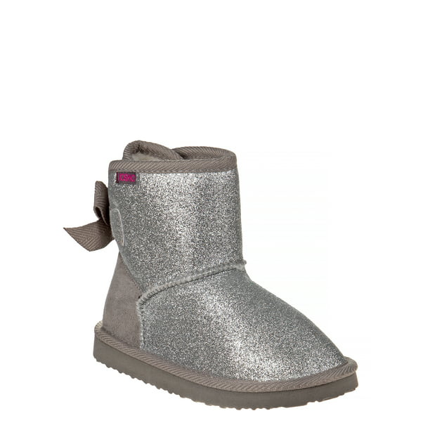 Josmo - Josmo Glitter & Bows Faux Shearling Ankle Boot (Little Girls ...